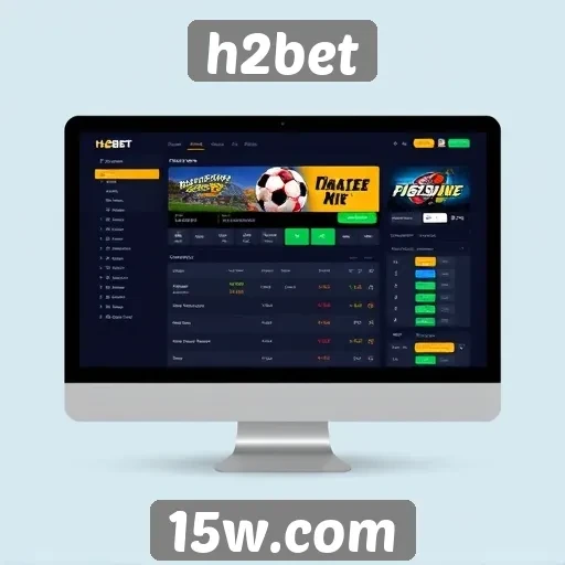 Análise da interface do site h2bet